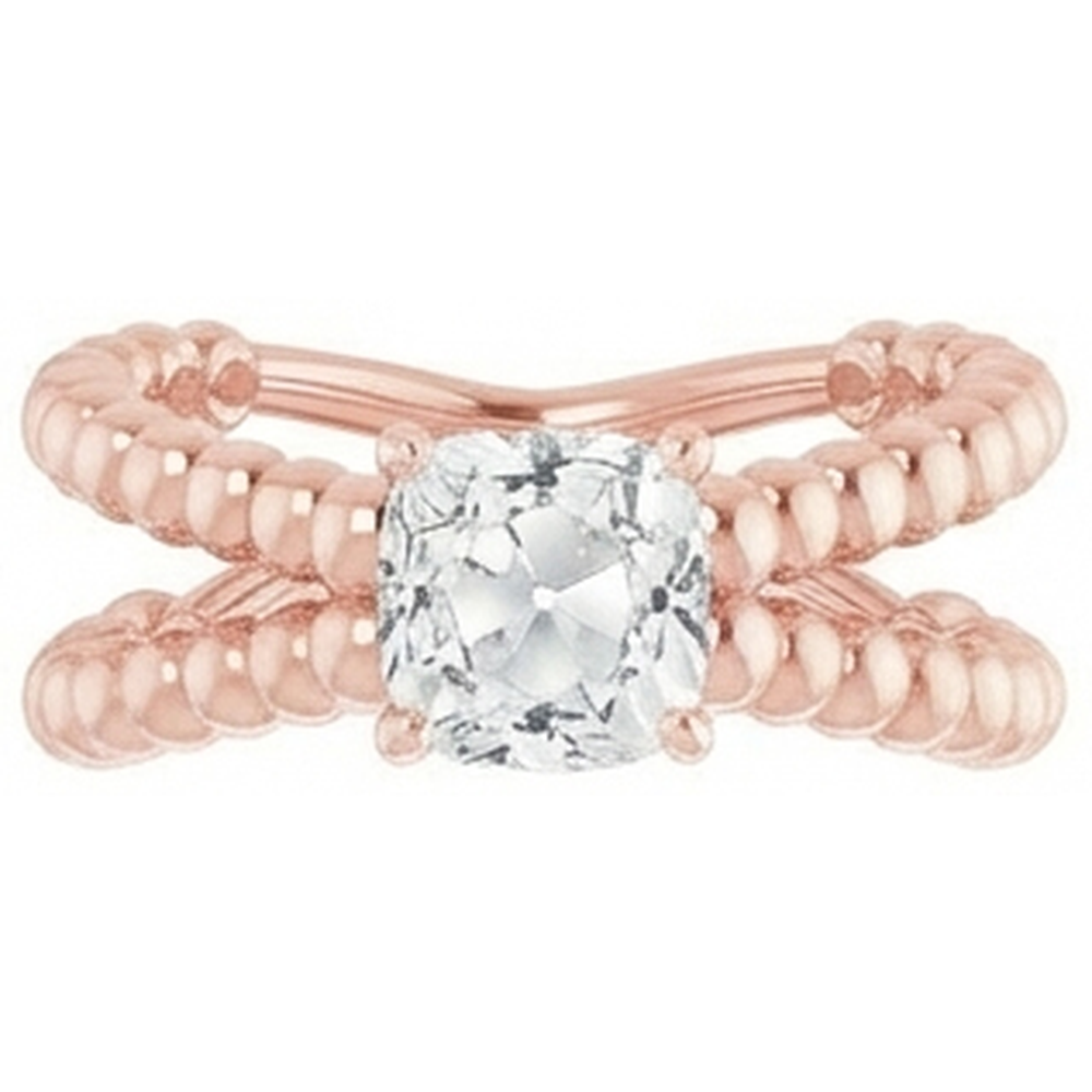 natural cushion diamond 3.50ct ring close up detail