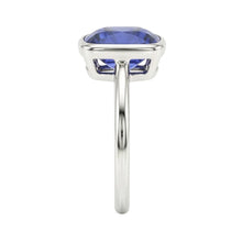 Solitaire Cushion Sapphire Ring Bezel Set 2 Carats Gemstone Jewellery