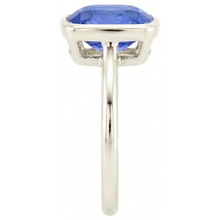 Solitaire Cushion Sapphire Ring Bezel Set 2 Carats Gemstone Jewellery