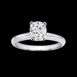 Solitaire Cushion Women Natural Diamond Ring Jewelry Gold 1.25 Ct.