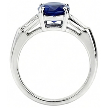 Solitaire Deep Blue Sapphire Ring 2.50 Carats Ladies Jewellery