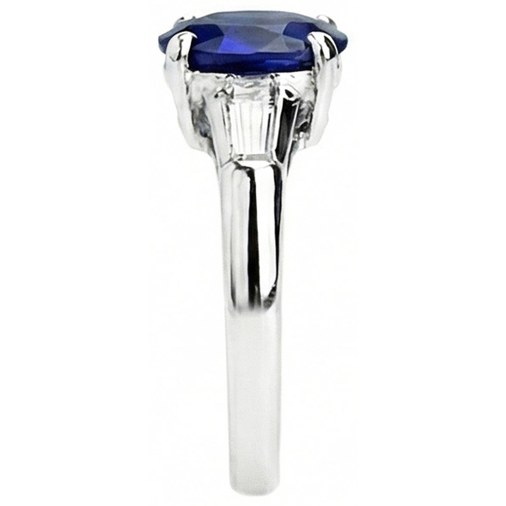 Solitaire Deep Blue Sapphire Ring 2.50 Carats Ladies Jewellery