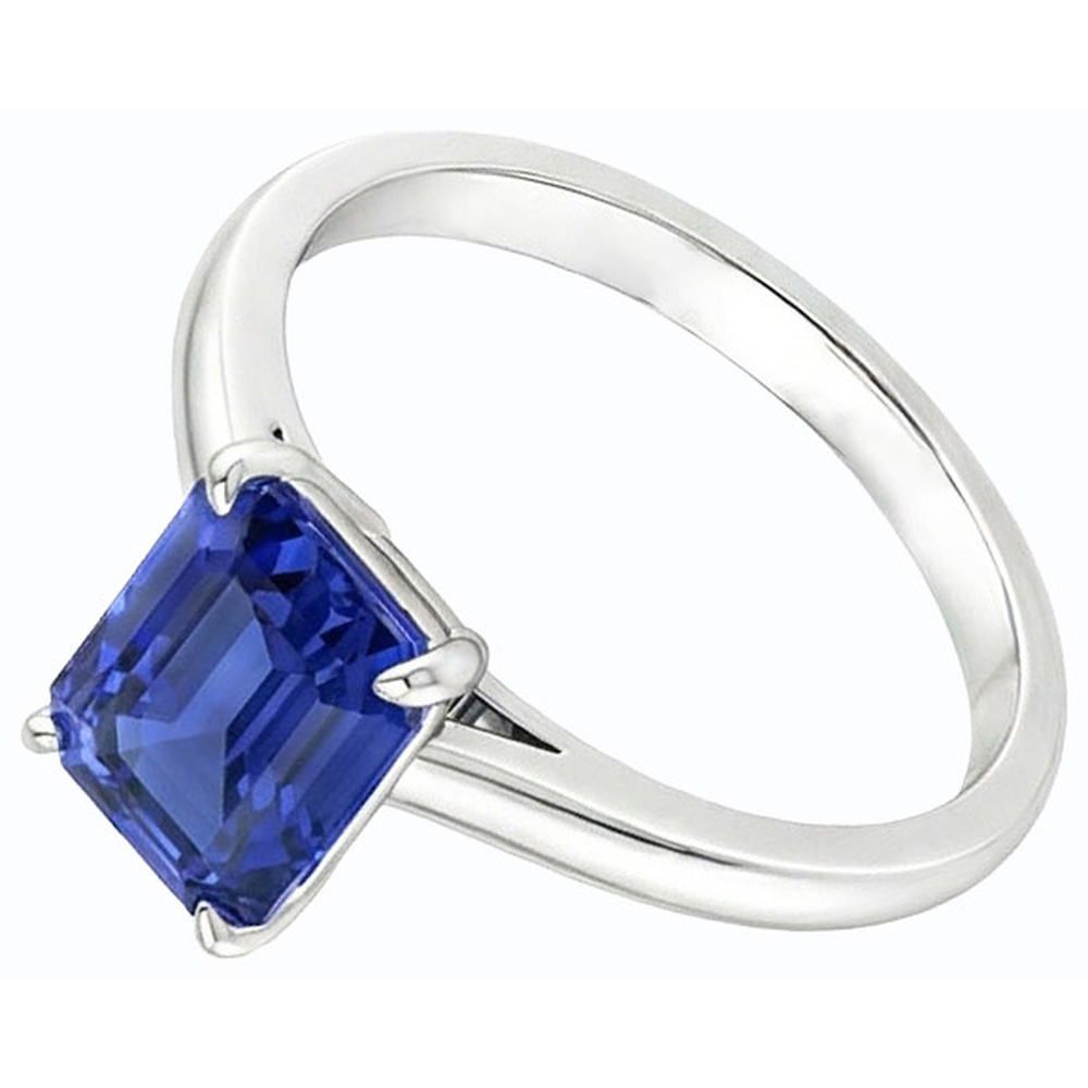natural emerald sapphire 1.50ct ring close up detail