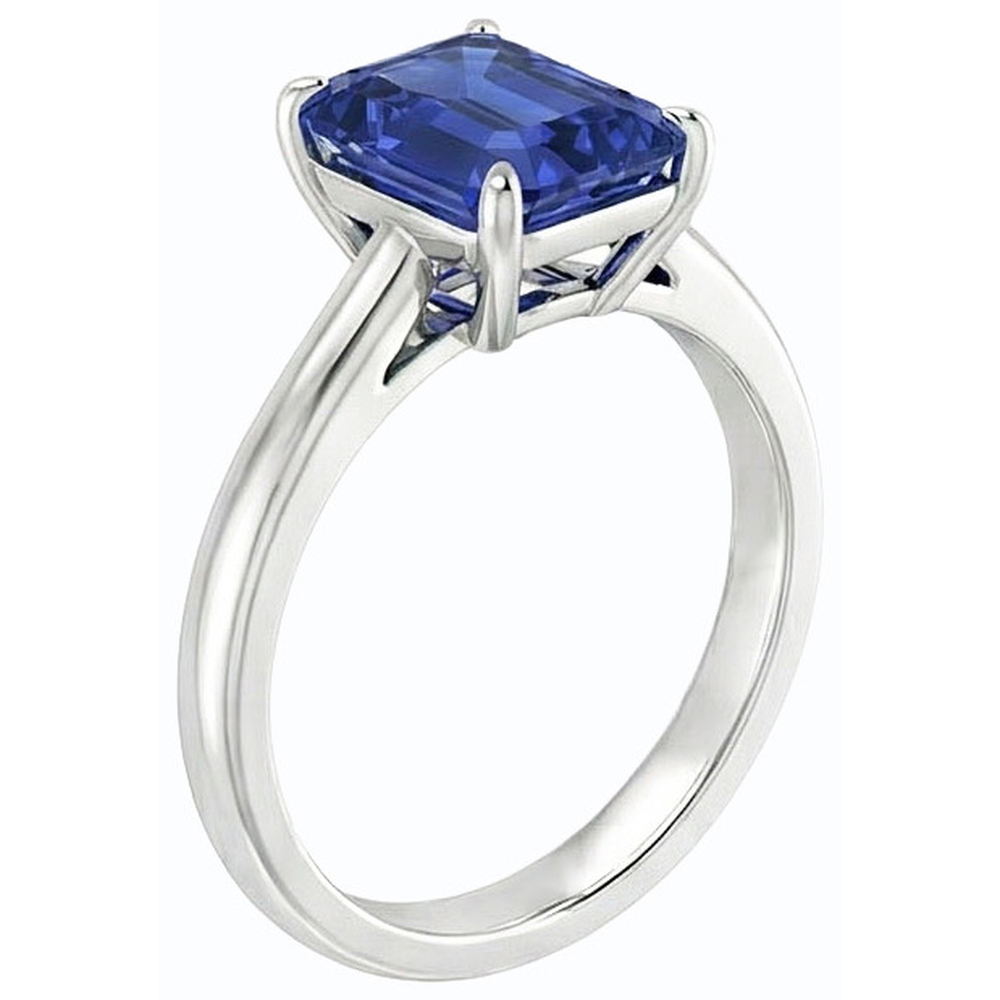 natural emerald sapphire 1.50ct ring top view