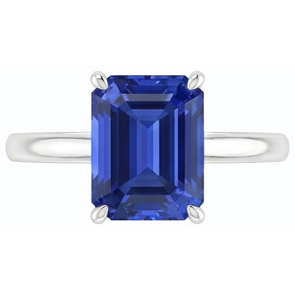 natural emerald sapphire 1.50ct ring front view