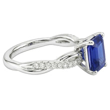 natural emerald sapphire 2.50ct ring top view