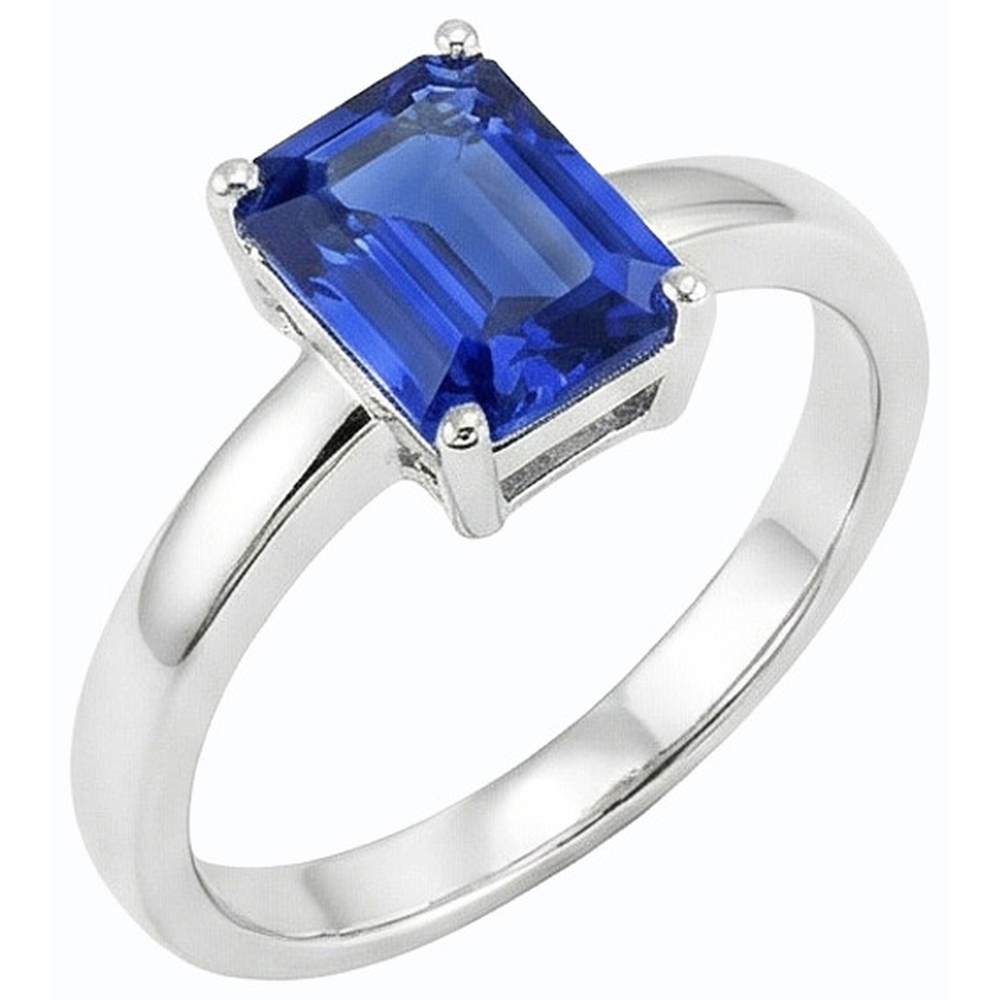 natural emerald sapphire 1.50ct ring side angle