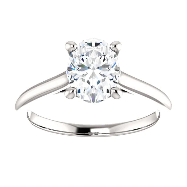 Solitaire Engagement Ring 2.50 Carats  Natural Diamond Filigree White Gold 14K