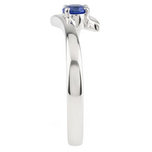 Solitaire Engagement Ring Ceylon Blue Sapphire 1 Carat Bypass Style