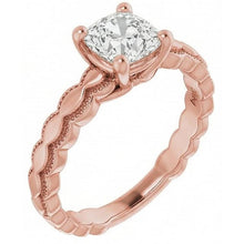 Solitaire Engagement Ring Old Cut Cushion Natural Earth Mined Diamond 2.50 Carats