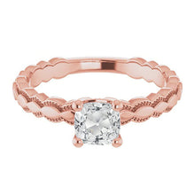 Solitaire Engagement Ring Old Cut Real Cushion Natural Earth Mined DIAMOND ( NOT LAB GROWN ) 2.50 Carats