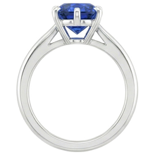 Solitaire Engagement Ring Oval Cut Ceylon Sapphire 2 Carats