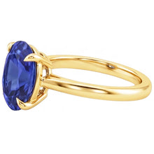 Solitaire Engagement Ring Oval Sri Lankan Sapphire 2.50 Carats