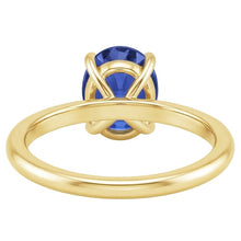 Solitaire Engagement Ring Oval Sri Lankan Sapphire 2.50 Carats
