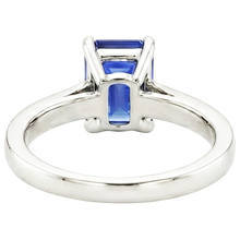 natural emerald sapphire 2ct ring top view