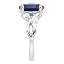Solitaire Gemstone Jewellery Ring Leaf Style Ceylon Sapphire 2 Carats