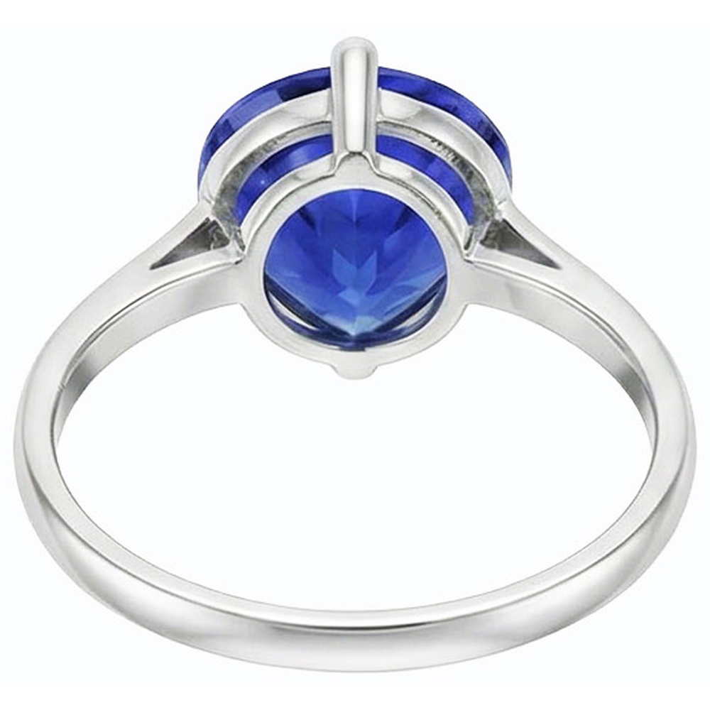 Solitaire Gemstone Jewellery Ring Pear Sri Lankan Sapphire 4 Carats