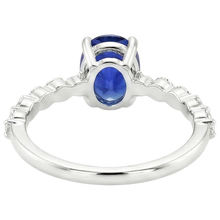 Solitaire Gemstone Ring With Natural Earth Mined DIAMOND ( NOT LAB GROWN ) Accents Ceylon Sapphire 3 Carats