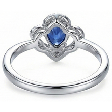 natural round sapphire 2.50ct ring band detail