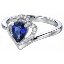 natural round sapphire 2.50ct ring top view