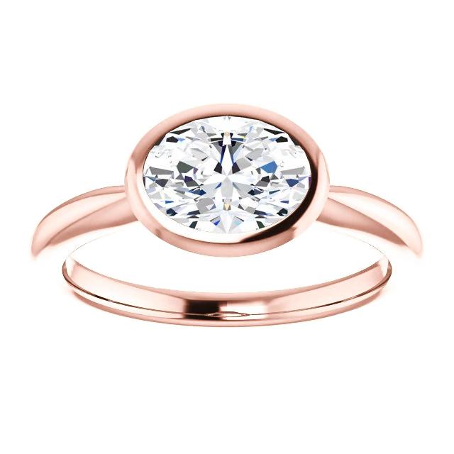 Solitaire Genuine Diamond Ring 4 Carats Bezel Setting Rose Gold Jewelry3