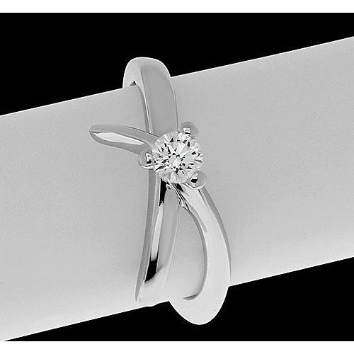 Solitaire Genuine Diamond Wedding Anniversary Ring 1 Carat White Gold 14K