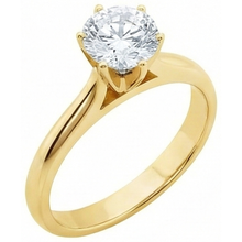 Solitaire Genuine Natural Earth Mined DIAMOND ( NOT LAB GROWN ) Engagement Ring Yellow Gold 1.51 Ct.