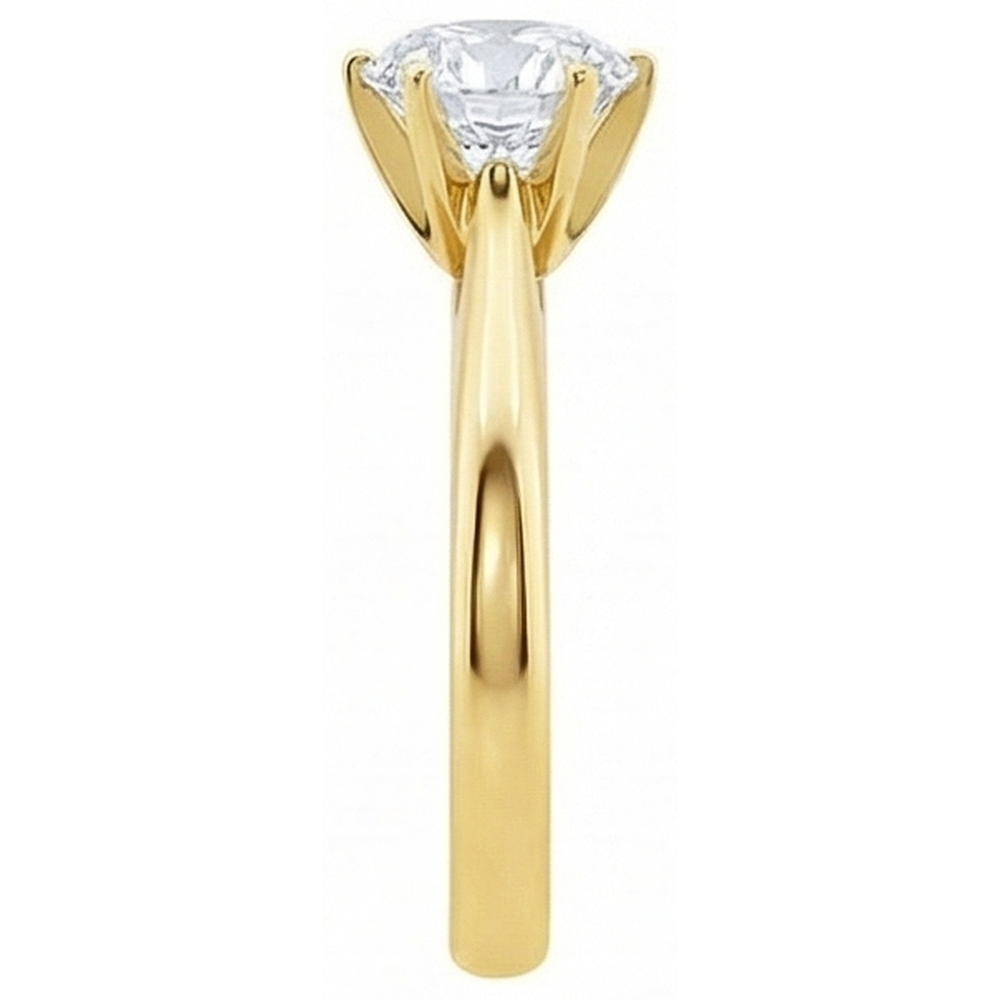 Solitaire Genuine Natural Earth Mined DIAMOND ( NOT LAB GROWN ) Engagement Ring Yellow Gold 1.51 Ct.