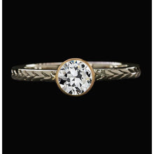Solitaire Genuine Old Miner Diamond Ring Bezel Set Vintage Style 1.50 Carats