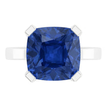 Solitaire Gold Ring Radiant Natural Blue Sapphire 1.50 Carats 4 Prong