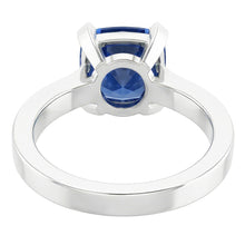 Solitaire Gold Ring Radiant Natural Blue Sapphire 1.50 Carats 4 Prong