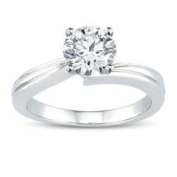Solitaire Gorgeous Round Cut 1.50 Carats Real Diamond Anniversary Ring