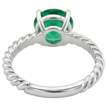 Authentic Emerald Gemstone Ring – back view