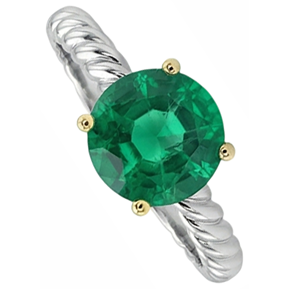Authentic Emerald Gemstone Ring – side view