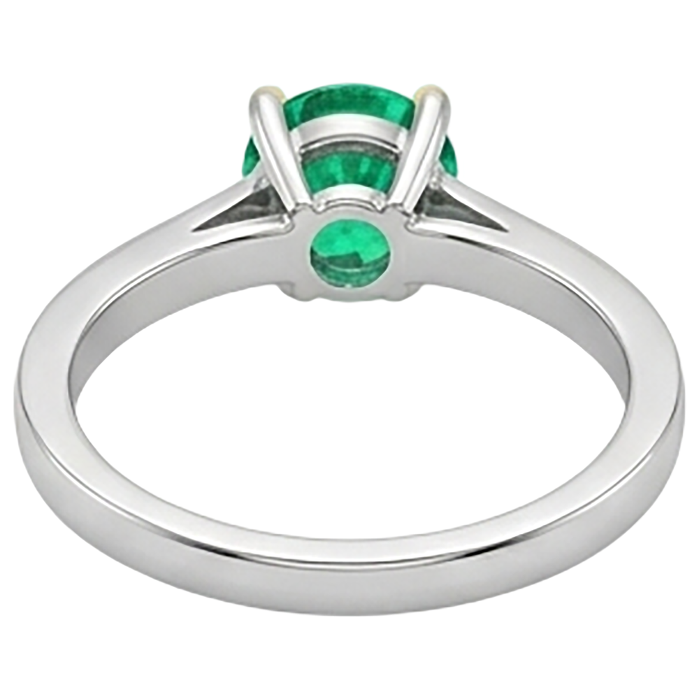 Real Emerald Precious Stone Ring – back view