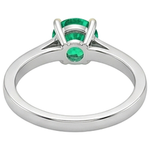Real Emerald Precious Stone Ring – back view