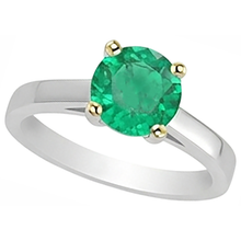 Exquisite Emerald Precious Stone Ring 2 ct – profile view