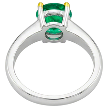 Natural Fine Emerald Colored Stone Ring – back view