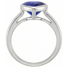Solitaire Heart Cut Bezel Set Sri Lankan Sapphire Ring 2.50 Carats
