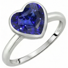 Solitaire Heart Cut Bezel Set Sri Lankan Sapphire Ring 2.50 Carats