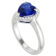 Solitaire Heart Cut Ceylon Sapphire Gemstone Ring 2.50 Carats Gold 14K