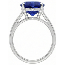 Solitaire Heart Cut Ring Sri Lankan Sapphire Split Shank 2.50 Carats