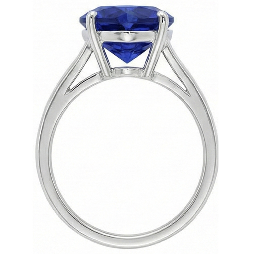 Solitaire Heart Cut Ring Sri Lankan Sapphire Split Shank 2.50 Carats