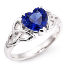 Solitaire Heart Cut Ring Vintage Style Sri Lankan Sapphire 2 Carats