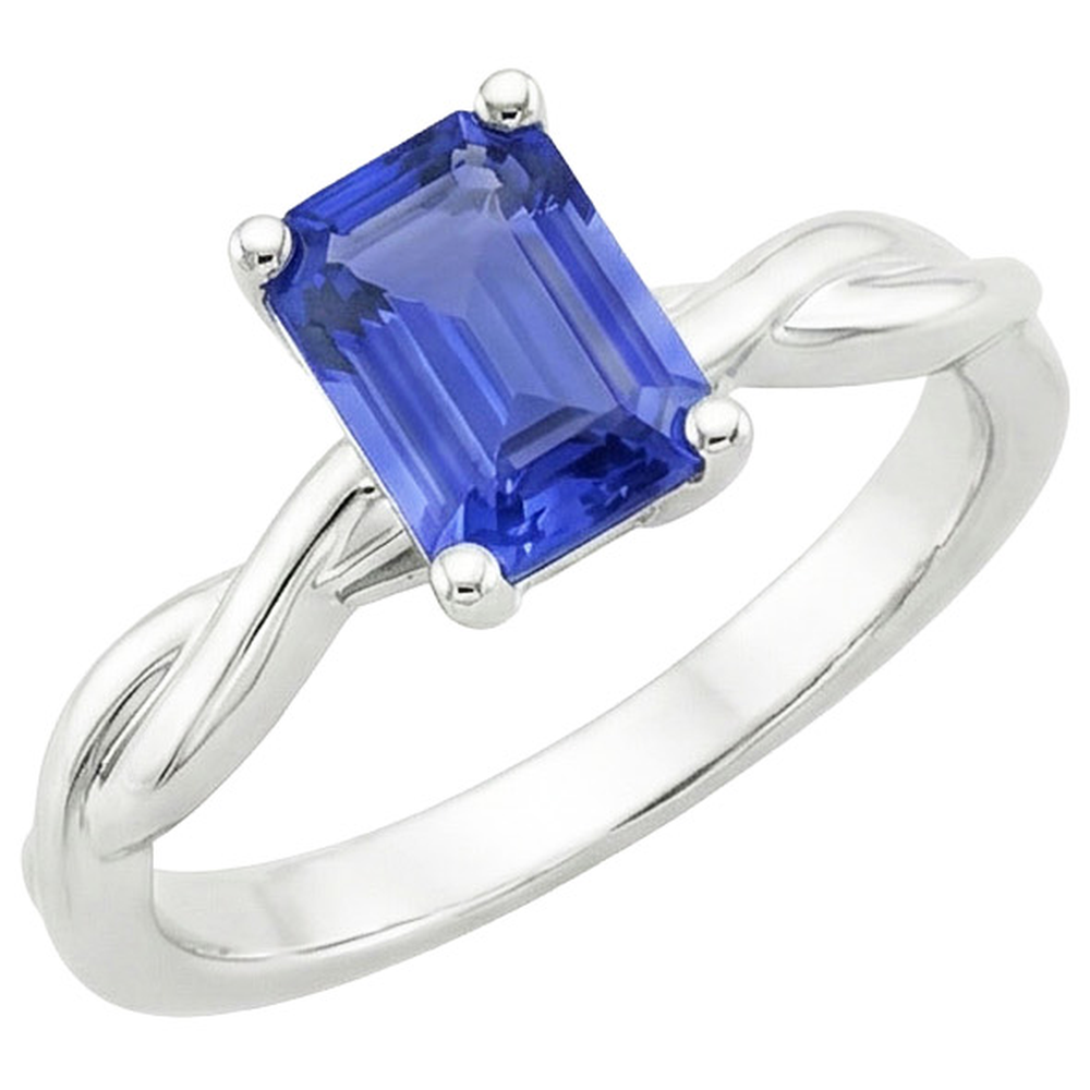 natural emerald sapphire 2.50ct ring side angle