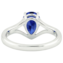 Solitaire Madagascar Pear Sapphire Ring