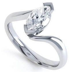 Solitaire Marquise Cut Real Natural Earth Mined Diamond Engagement Ring 2.50 Carats