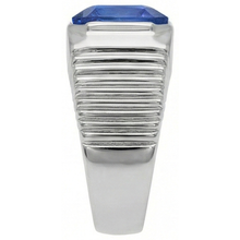 Solitaire Men's Ring Radiant Ceylon Sapphire Flush Set 2.50 Carats