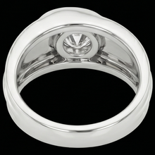 Solitaire Mens Wedding Band Round Cut