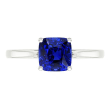 Solitaire Natural Blue Sapphire Ring 1.50 Carats Ladies Jewellery Gold